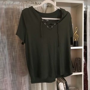 Shoelace detail t-shirt